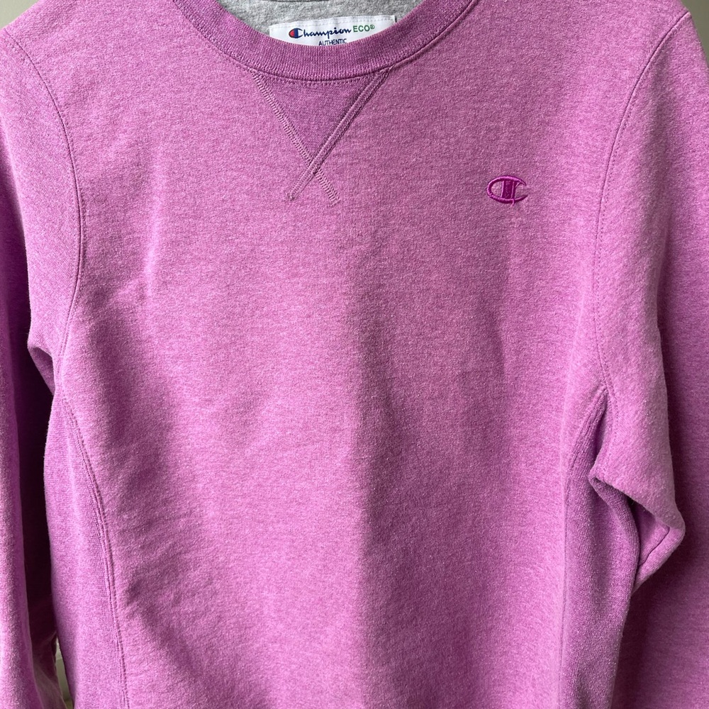Pink/purple champion crewneck